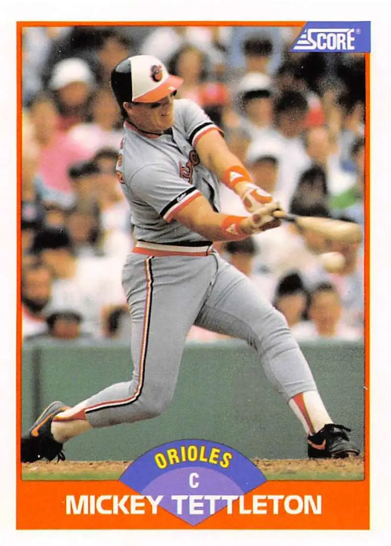 1989 Score #358 Mickey Tettleton NM-MT Baltimore Orioles Baseball Card - Baseball Card Single