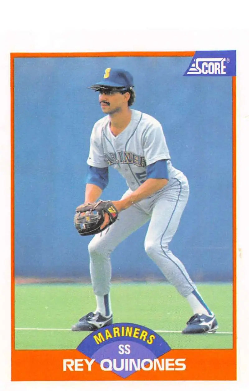 1989 Score #361 Rey Quinones NM-MT Seattle Mariners Baseball Card - Baseball Card Single
