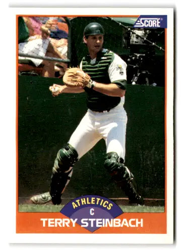 1989 Score #365 Terry Steinbach EX/NM Athletics ID:66786 - Baseball Card Single