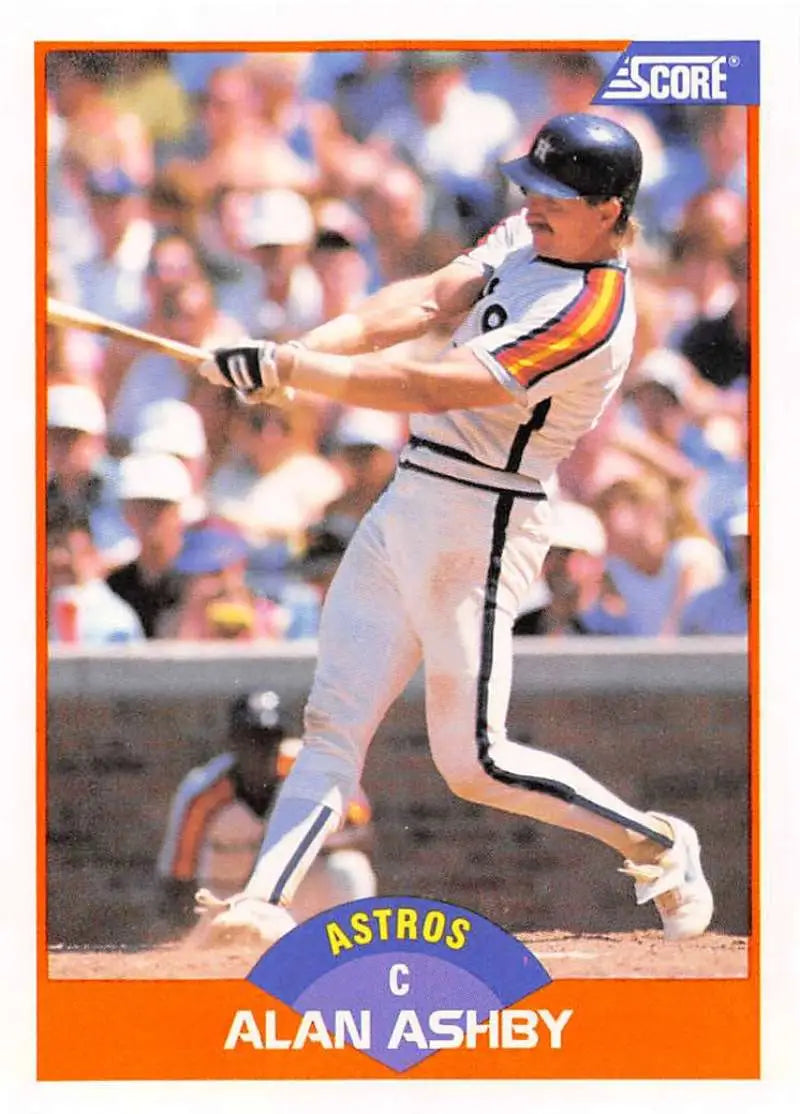 1989 Score #366 Alan Ashby NM-MT Houston Astros Baseball Card - Baseball Card Single