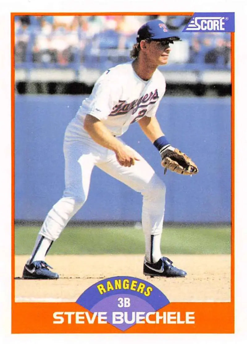 1989 Score #368 Steve Buechele NM-MT Texas Rangers Baseball Card - Baseball Card Single