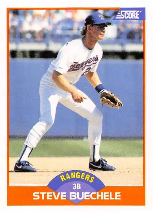 1989 Score #368 Steve Buechele NM-MT Texas Rangers Baseball Card - Baseball Card Single
