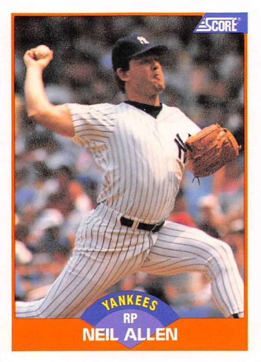 1989 Score #375 Neil Allen NM-MT New York Yankees Baseball Card - Baseball Card Single
