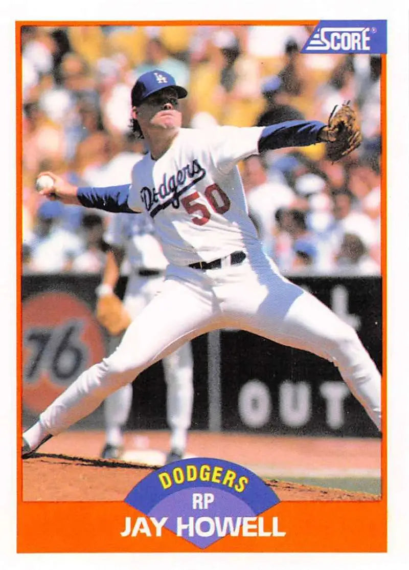 1989 Score #378 Jay Howell NM-MT Los Angeles Dodgers Baseball Card - Baseball Card Single