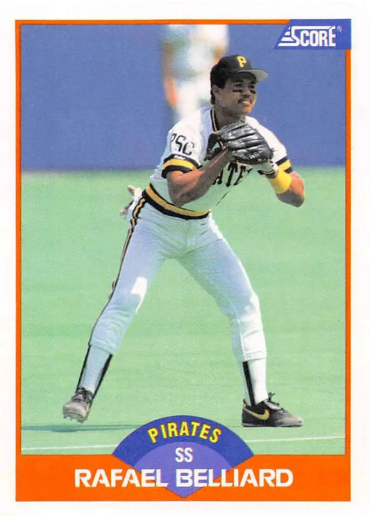 1989 Score #379 Rafael Belliard NM-MT Pittsburgh Pirates Baseball Card - Baseball Card Single