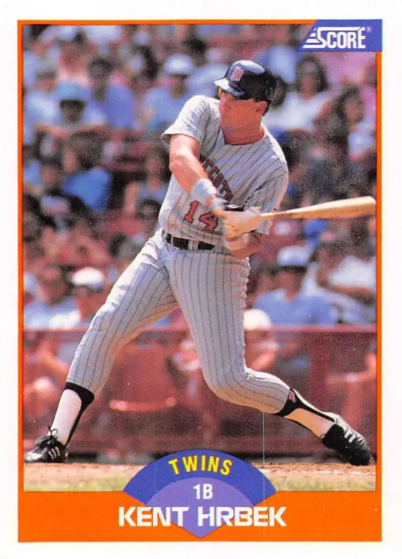 1989 Score #382 Kent Hrbek NM-MT Minnesota Twins Baseball Card - Baseball Card Single