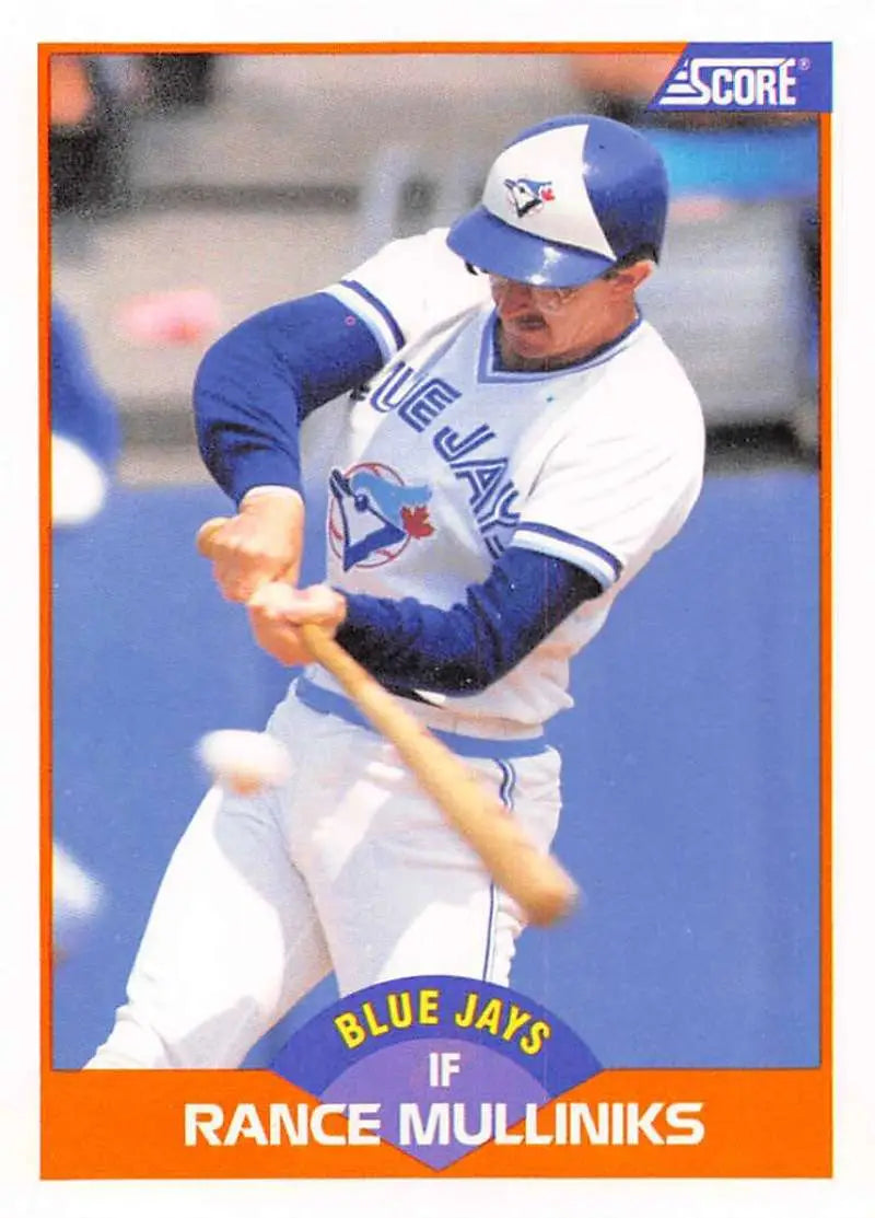 1989 Score #385 Rance Mulliniks NM-MT Toronto Blue Jays Baseball Card - Baseball Card Single