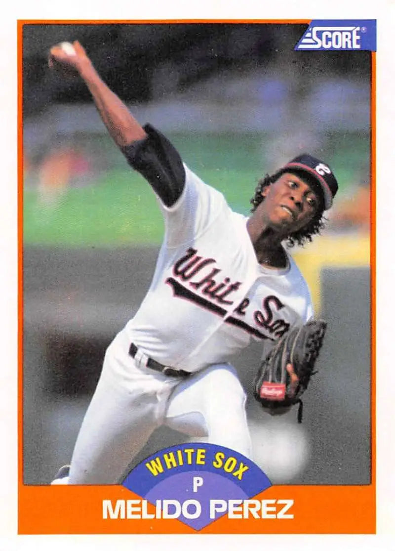 1989 Score #386 Melido Perez NM-MT Chicago White Sox Baseball Card - Baseball Card Single