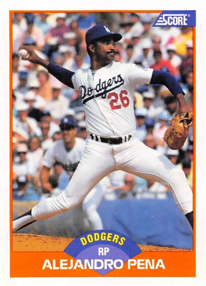 1989 Score #389 Alejandro Pena NM-MT Los Angeles Dodgers Baseball Card - Baseball Card Single
