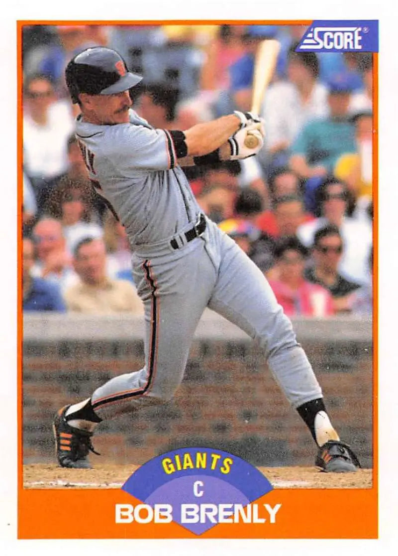 1989 Score #395 Bob Brenly NM-MT San Francisco Giants Baseball Card - Baseball Card Single