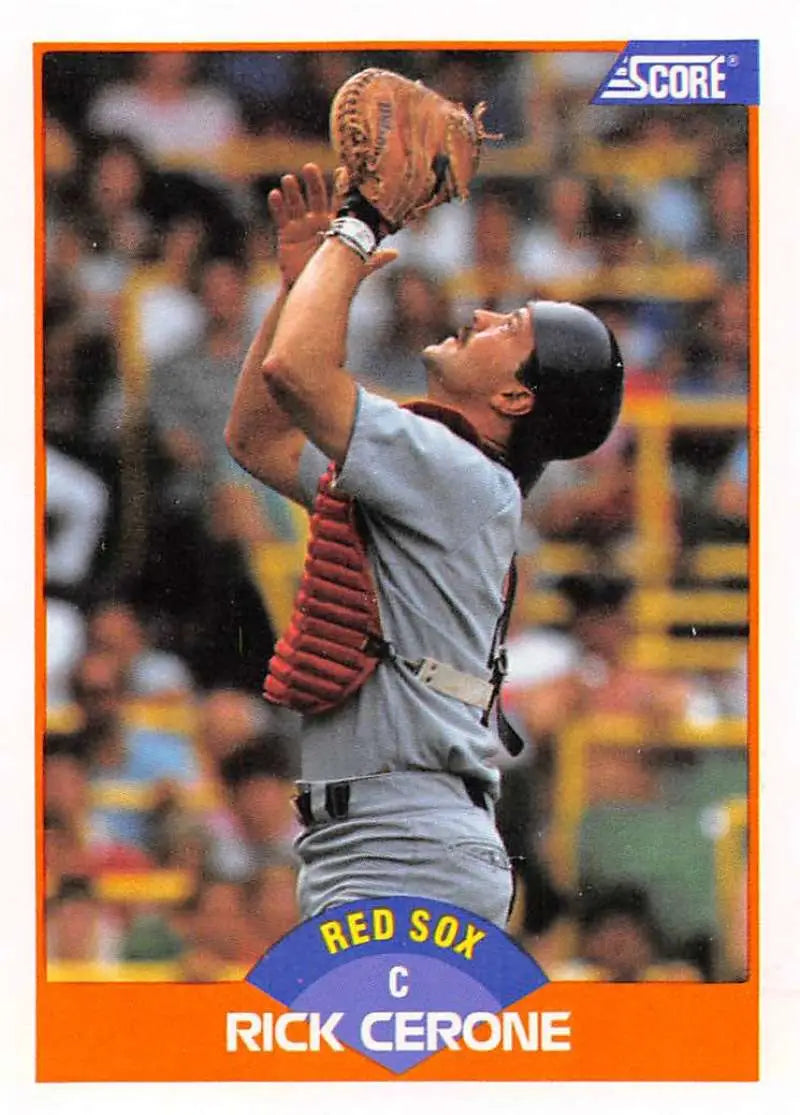 1989 Score #396 Rick Cerone NM-MT Boston Red Sox Baseball Card - Baseball Card Single