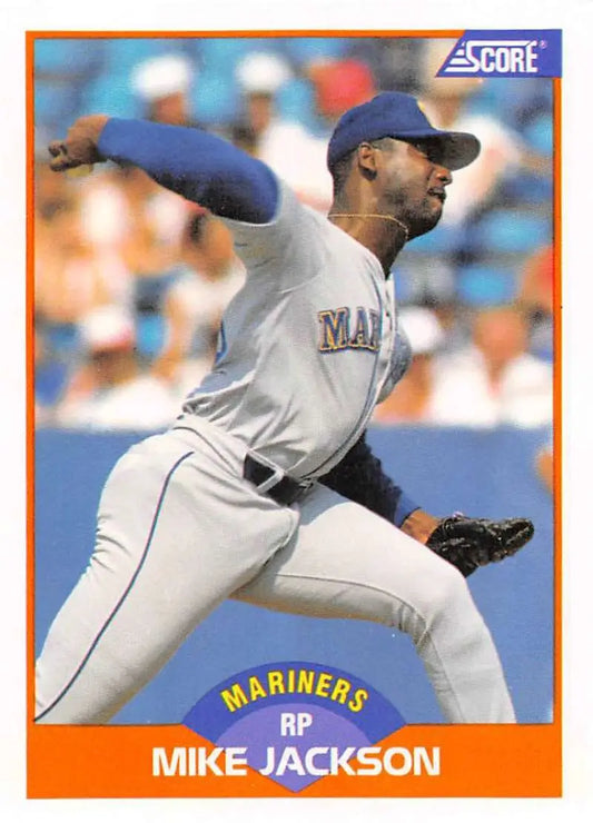 1989 Score #398 Mike Jackson NM-MT Seattle Mariners Baseball Card - Baseball Card Single