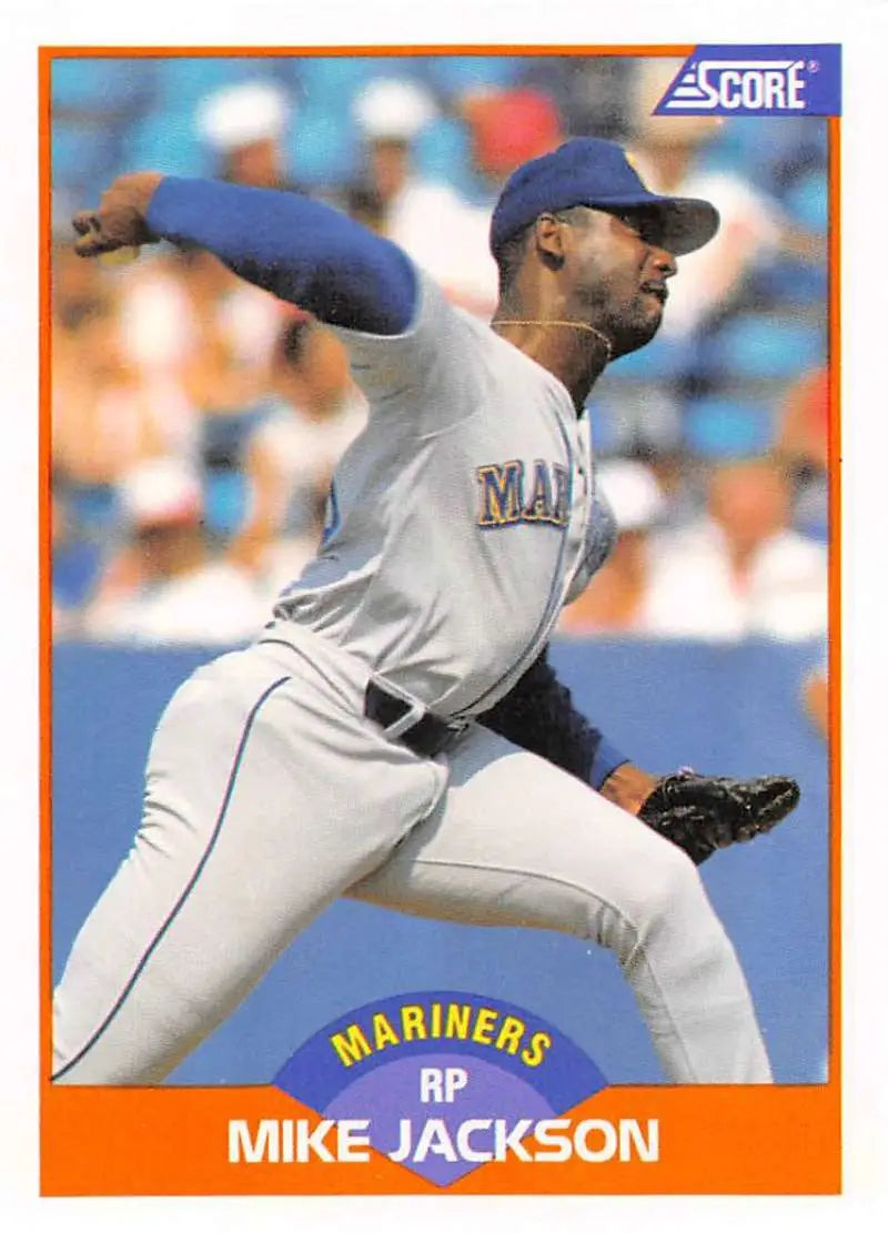 1989 Score #398 Mike Jackson NM-MT Seattle Mariners Baseball Card - Baseball Card Single
