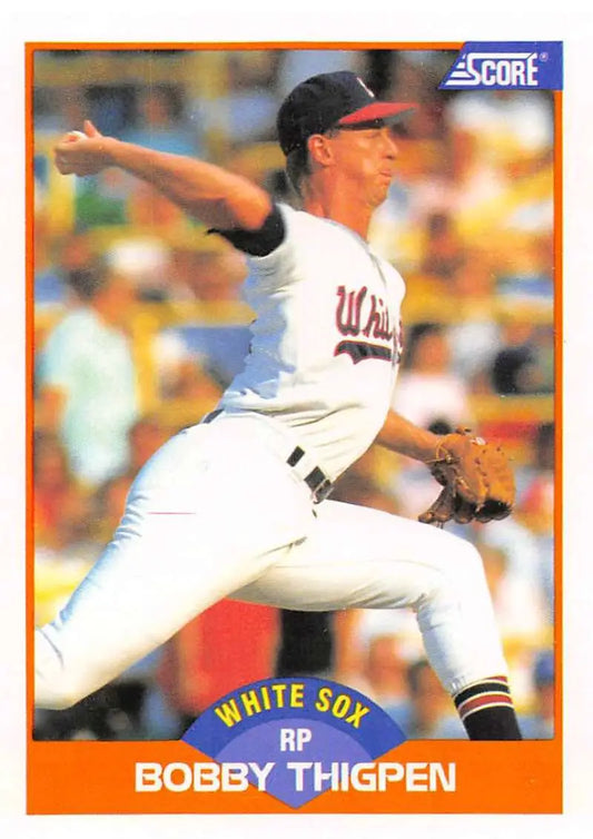 1989 Score #399 Bobby Thigpen NM-MT Chicago White Sox Baseball Card - Baseball Card Single