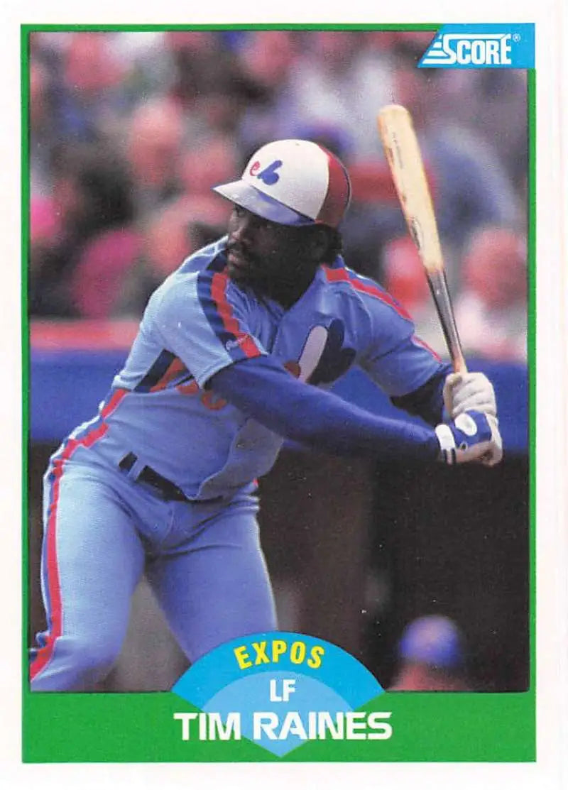 1989 Score #40 Tim Raines NM-MT Montreal Expos Baseball Card - Baseball Card Single