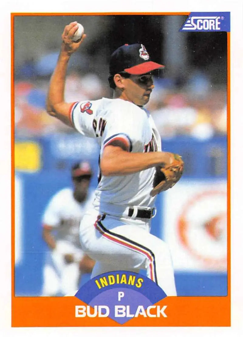 1989 Score #404 Bud Black NM-MT Cleveland Indians Baseball Card - Baseball Card Single