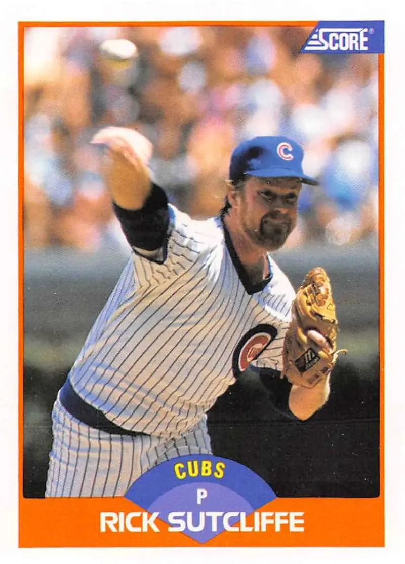 1989 Score #407 Rick Sutcliffe NM-MT Chicago Cubs Baseball Card - Baseball Card Single
