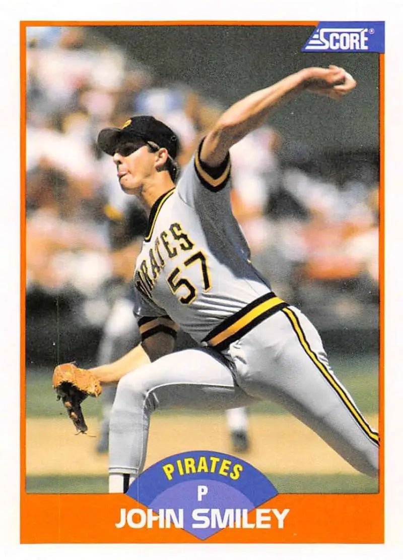 1989 Score #409 John Smiley NM-MT Pittsburgh Pirates Baseball Card - Baseball Card Single