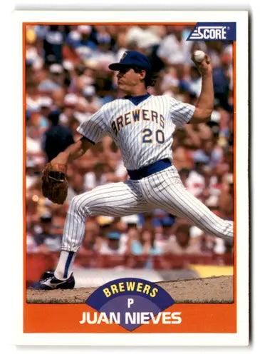 1989 Score #410 Juan Nieves EX/NM Brewers ID:66803