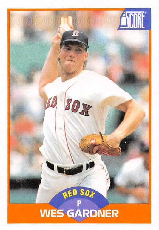 1989 Score #412 Wes Gardner NM-MT Boston Red Sox Baseball Card - Baseball Card Single