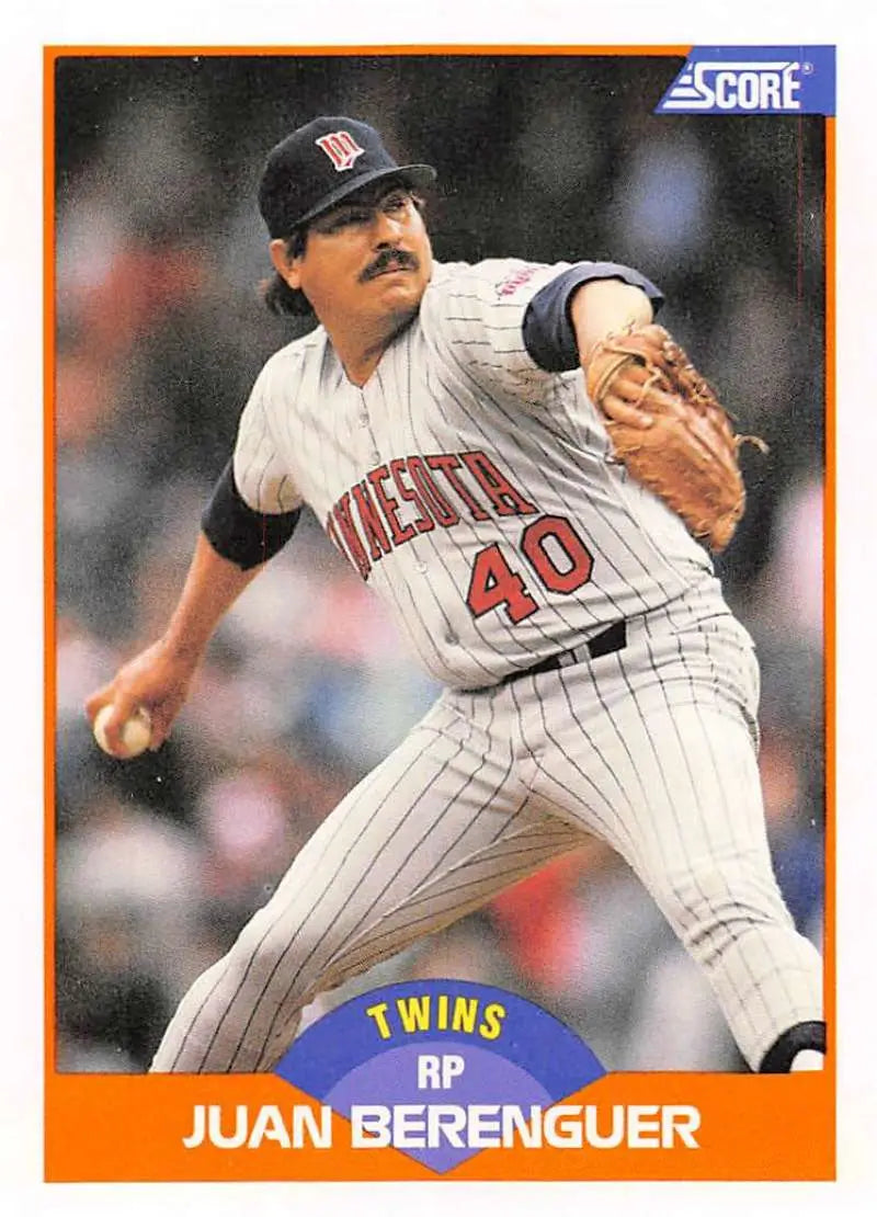 1989 Score #414 Juan Berenguer NM-MT Minnesota Twins Baseball Card - Baseball Card Single