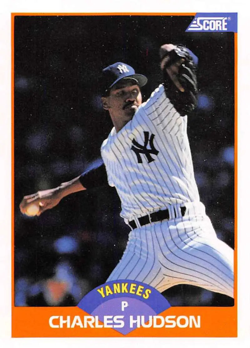 1989 Score #415 Charles Hudson NM-MT New York Yankees Baseball Card - Baseball Card Single