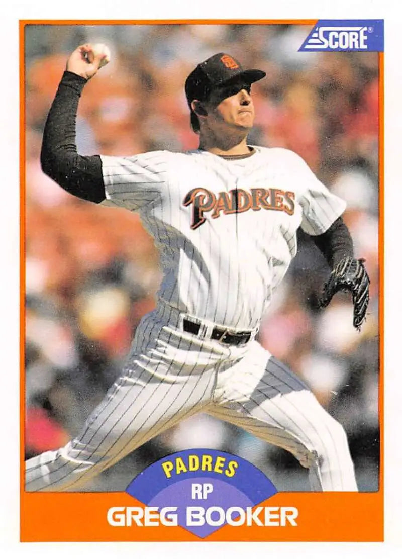 1989 Score #417 Greg Booker NM-MT San Diego Padres Baseball Card - Baseball Card Single