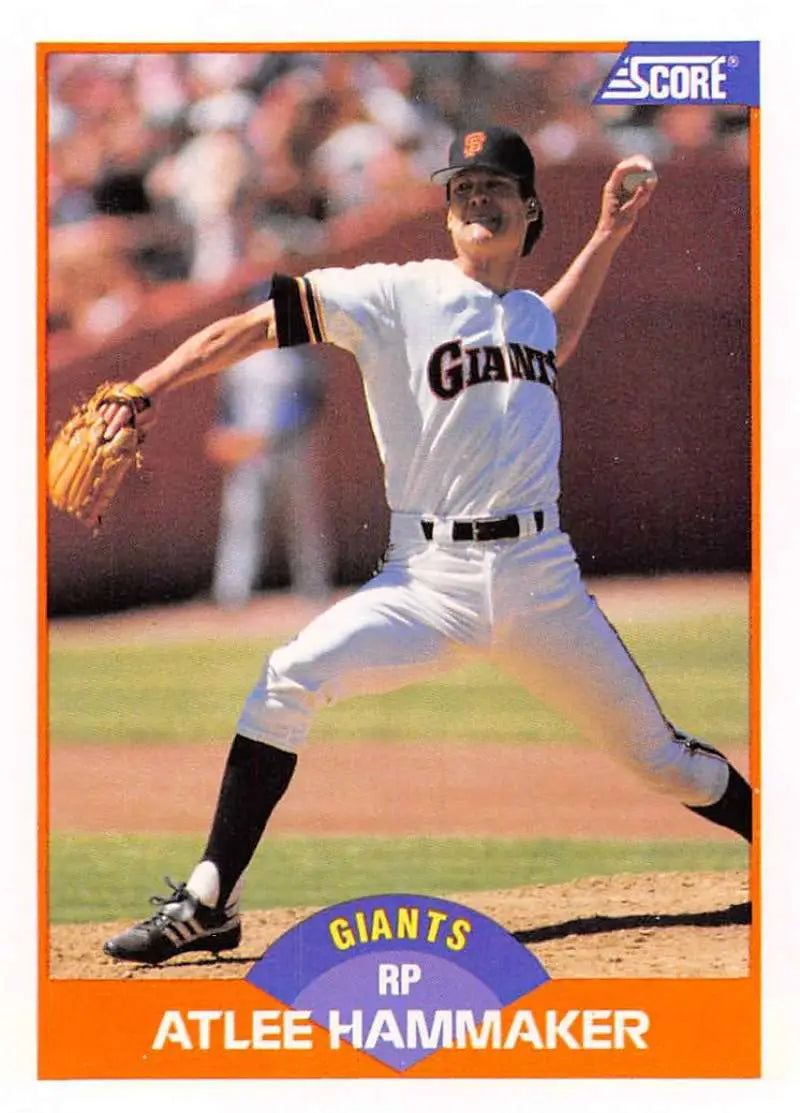 1989 Score #422 Atlee Hammaker NM-MT San Francisco Giants Baseball Card - Baseball Card Single