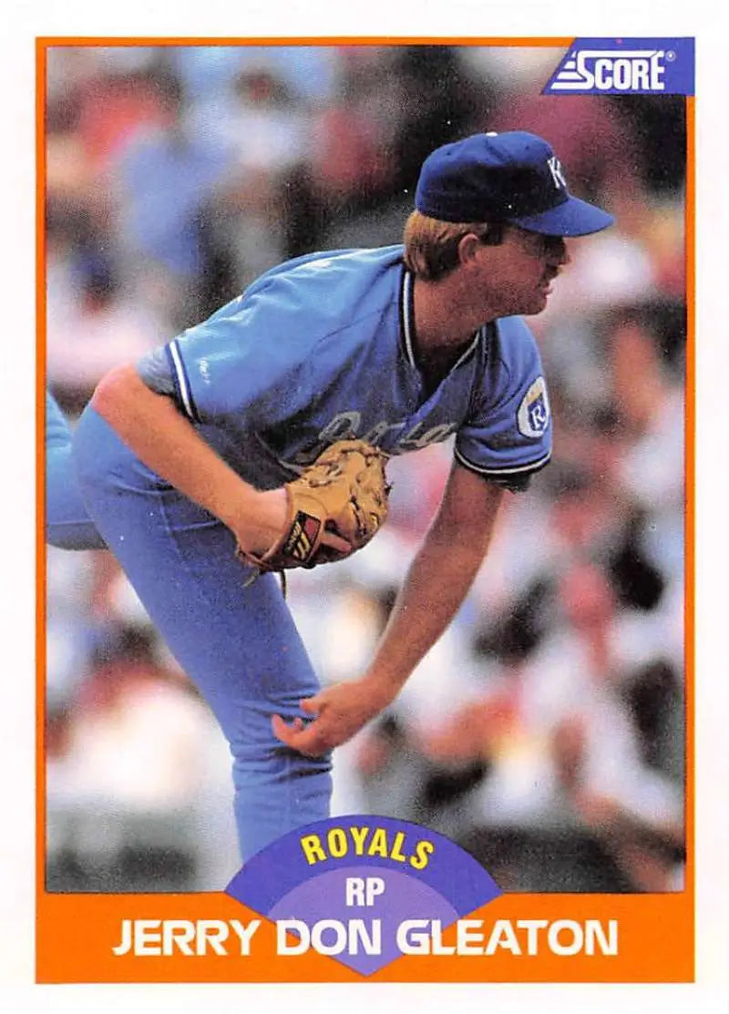 1989 Score #423 Jerry Don Gleaton NM-MT Kansas City Royals Baseball Card - Baseball Card Single