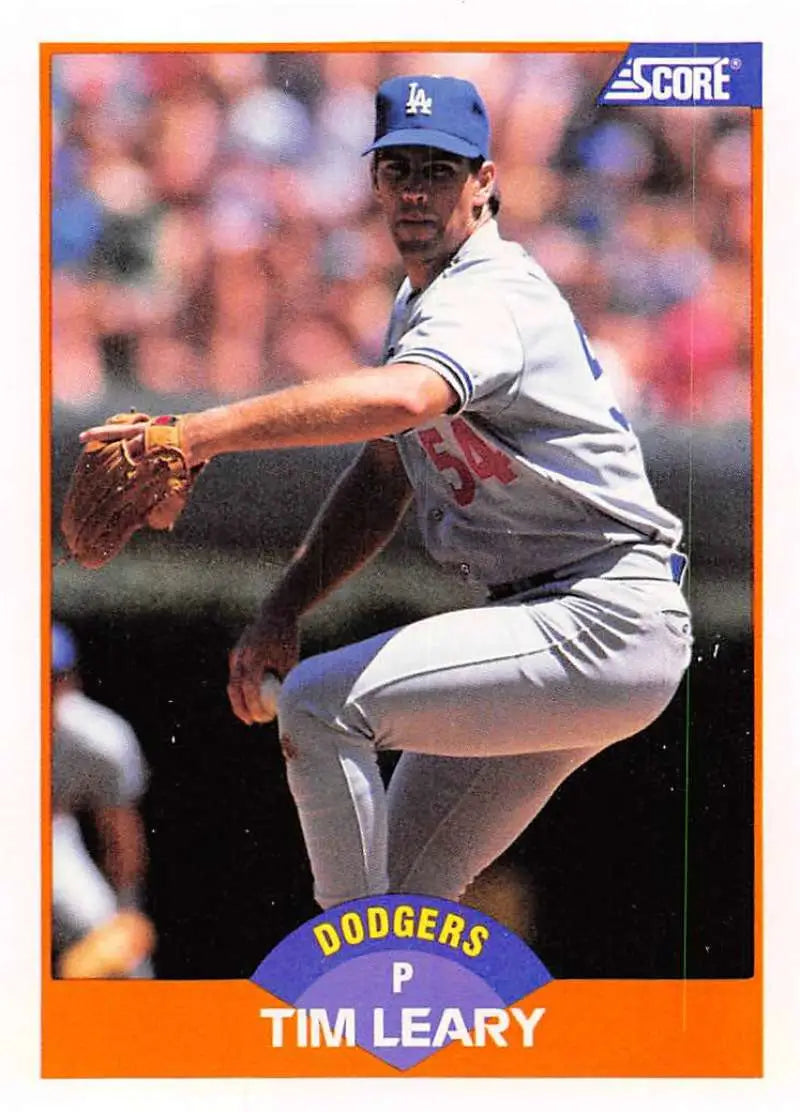 1989 Score #429 Tim Leary NM-MT Los Angeles Dodgers Baseball Card - Baseball Card Single