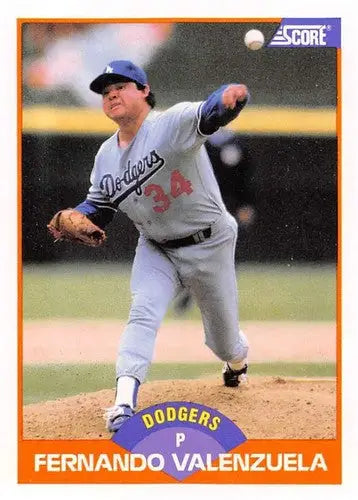 1989 Score #437 Fernando Valenzuela NM-MT Dodgers ID:74258 - Baseball Card Single