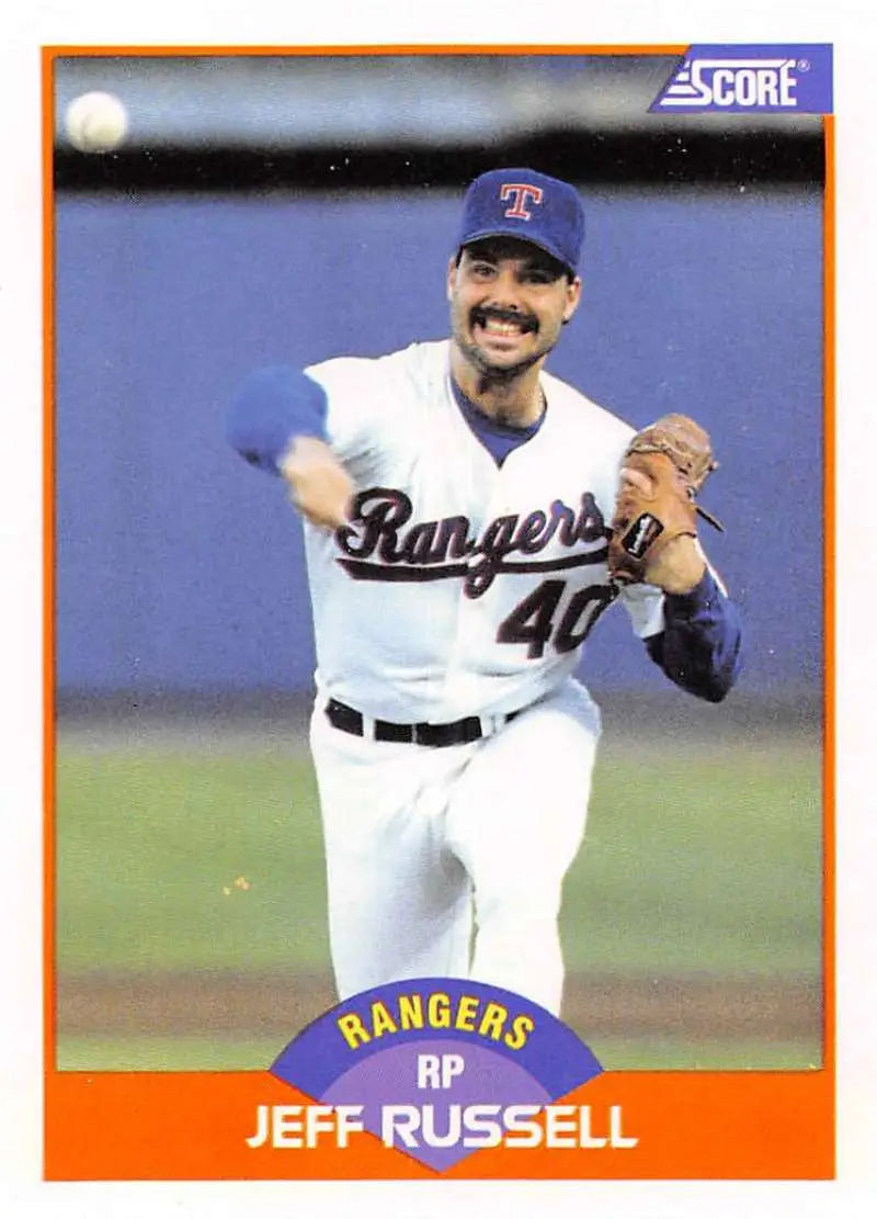 1989 Score #438 Jeff Russell NM-MT Texas Rangers Baseball Card - Baseball Card Single