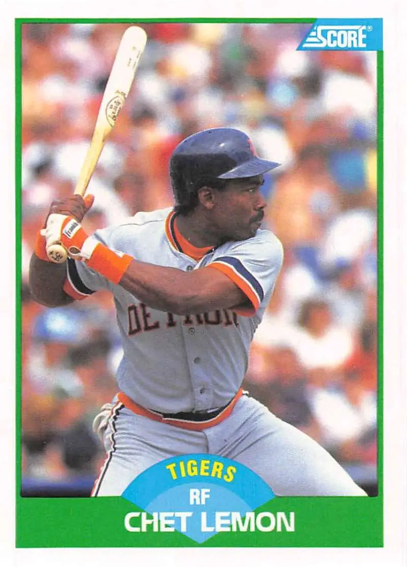 1989 Score #44 Chet Lemon NM-MT Detroit Tigers Baseball Card - Baseball Card Single