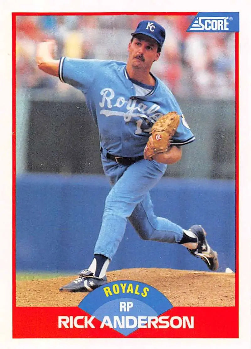 1989 Score #441 Rick Anderson NM-MT Kansas City Royals Baseball Card - Baseball Card Single