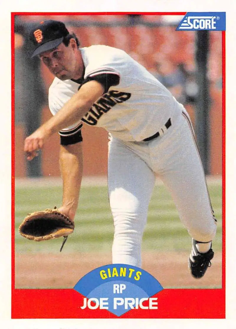 1989 Score #444 Joe Price NM-MT San Francisco Giants Baseball Card - Baseball Card Single