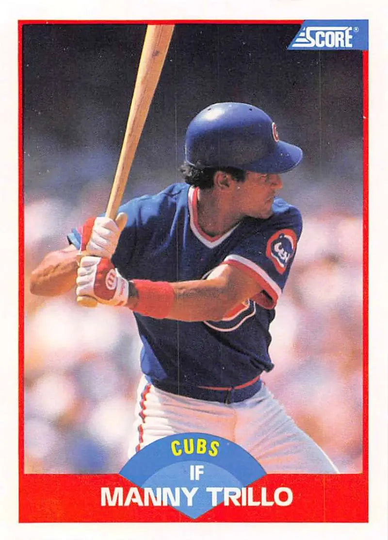 1989 Score #446 Manny Trillo NM-MT Chicago Cubs Baseball Card - Baseball Card Single