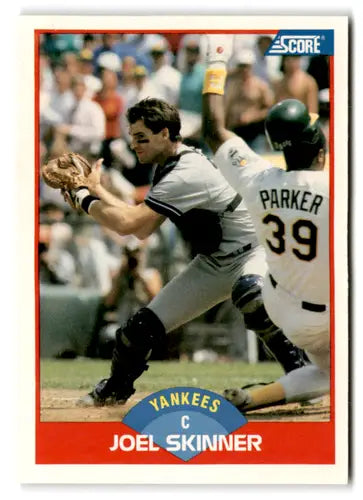 1989 Score #447 Joel Skinner EX/NM Yankees ID:66785