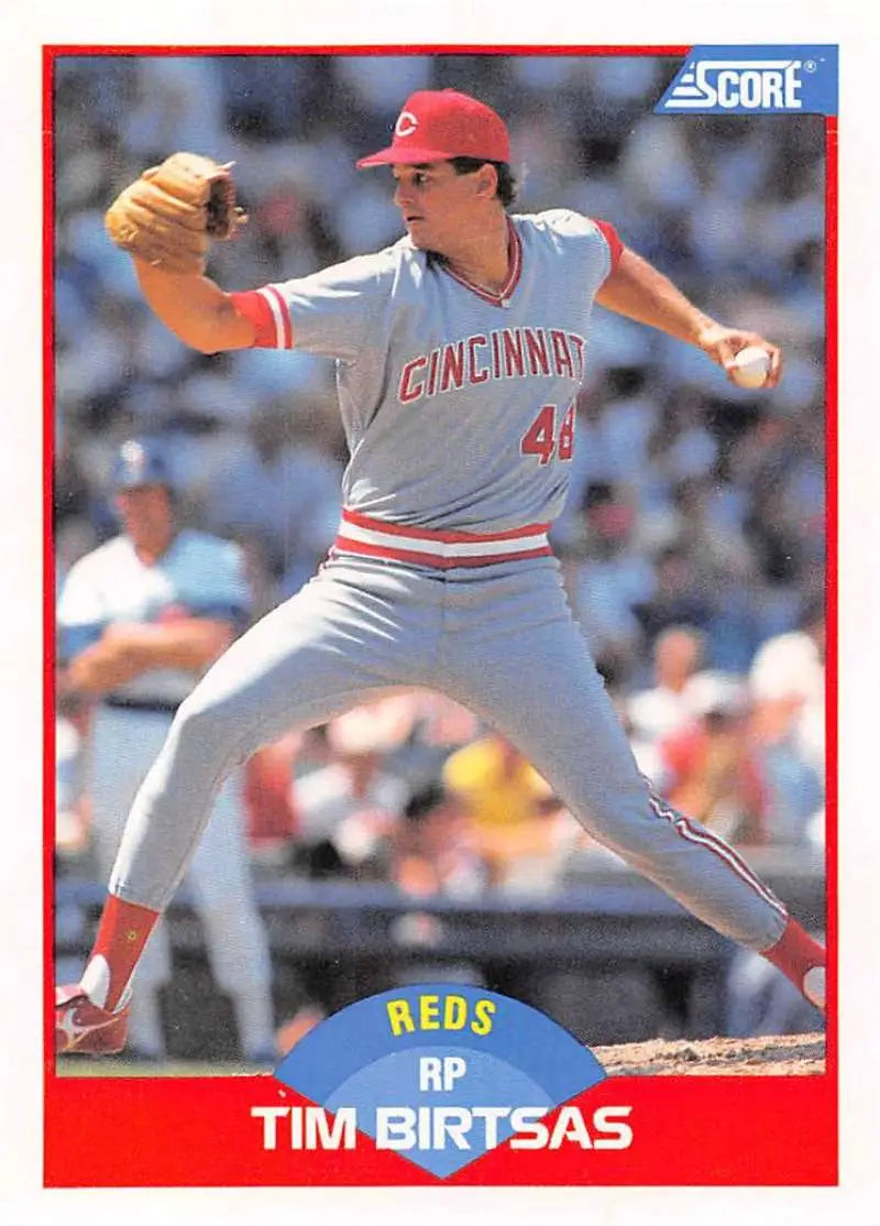 1989 Score #454 Tim Birtsas NM-MT Cincinnati Reds Baseball Card - Baseball Card Single
