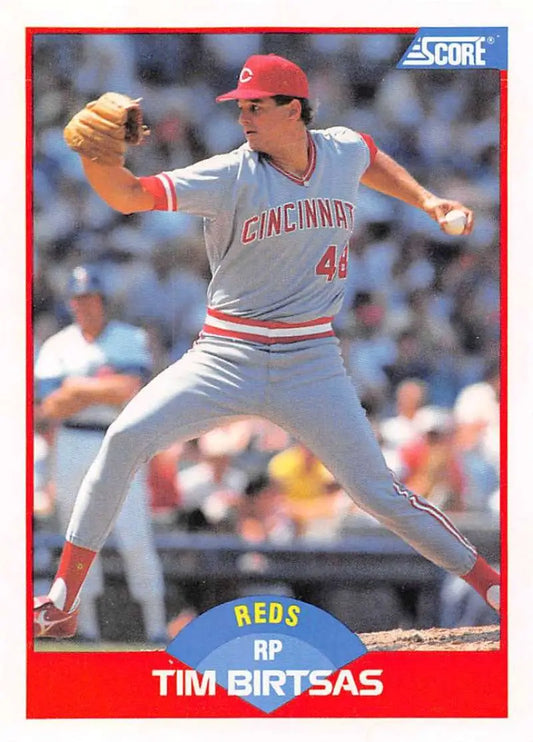 1989 Score #454 Tim Birtsas NM-MT Cincinnati Reds Baseball Card - Baseball Card Single