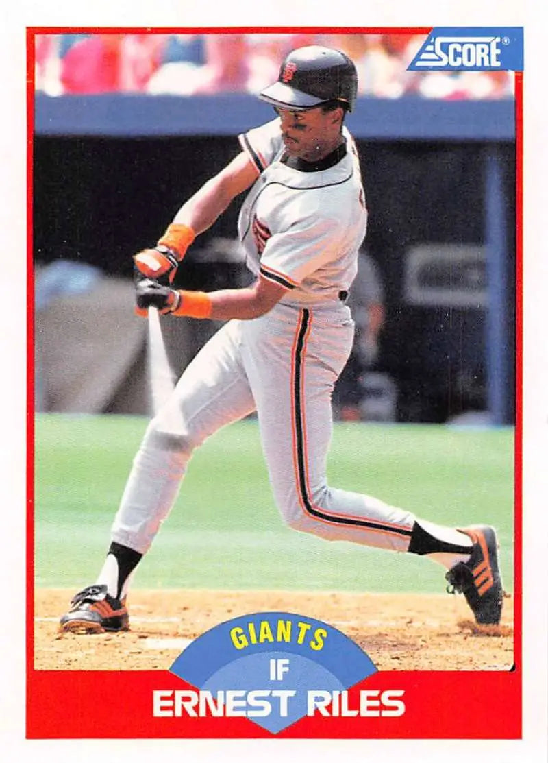 1989 Score #458 Ernest Riles NM-MT San Francisco Giants Baseball Card - Baseball Card Single