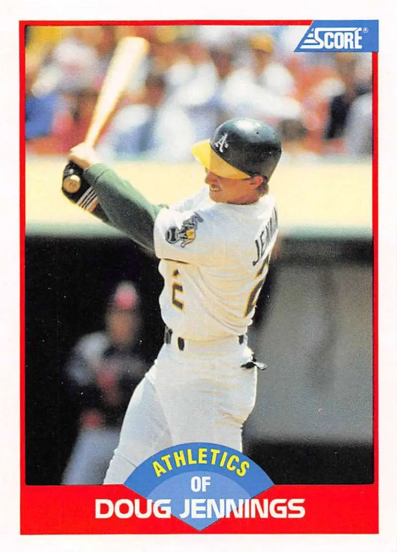 1989 Score #459 Doug Jennings NM-MT RC Rookie Oakland Athletics Baseball Card - Baseball Card Single