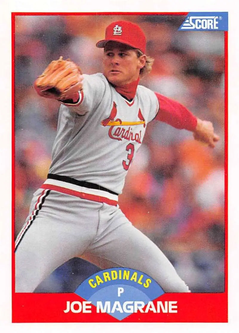 1989 Score #460 Joe Magrane NM-MT St. Louis Cardinals Baseball Card - Baseball Card Single