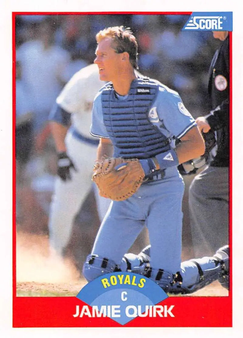1989 Score #461 Jamie Quirk NM-MT Kansas City Royals Baseball Card - Baseball Card Single