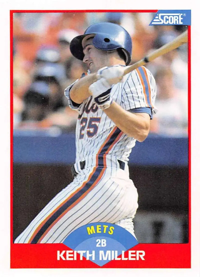 1989 Score #464 Keith Miller NM-MT New York Mets Baseball Card - Baseball Card Single