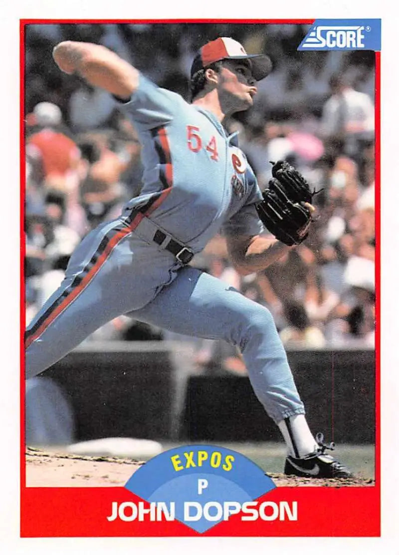 1989 Score #466 John Dopson NM-MT RC Rookie Montreal Expos Baseball Card - Baseball Card Single