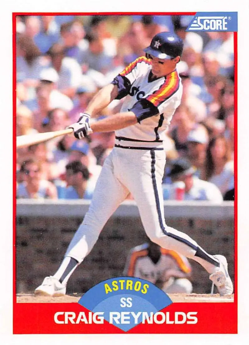 1989 Score #468 Craig Reynolds NM-MT Houston Astros Baseball Card - Baseball Card Single