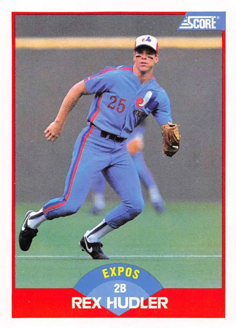 1989 Score #470 Rex Hudler NM-MT Montreal Expos Baseball Card - Baseball Card Single