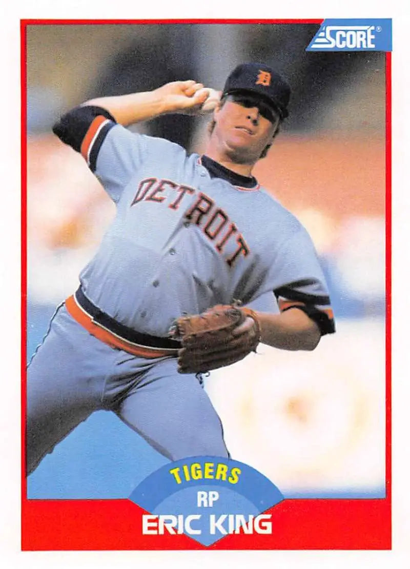 1989 Score #471 Eric King NM-MT Detroit Tigers Baseball Card - Baseball Card Single