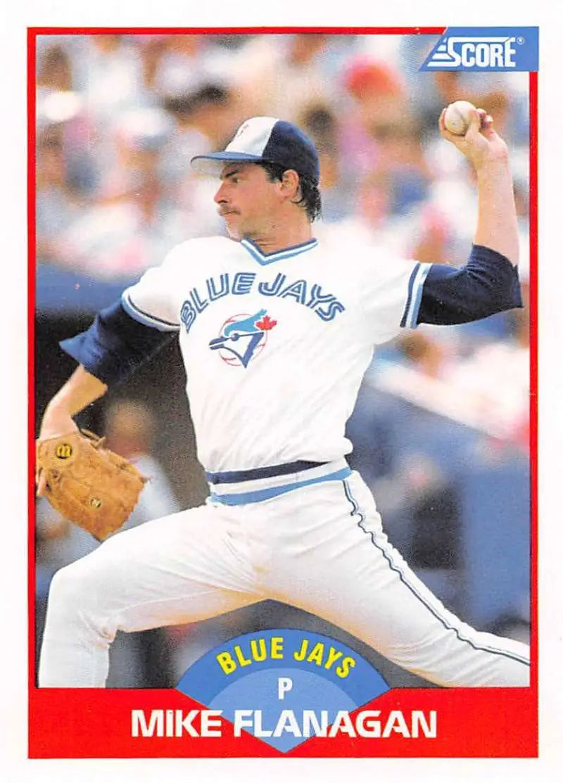 1989 Score #475 Mike Flanagan NM-MT Toronto Blue Jays Baseball Card - Baseball Card Single