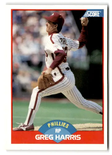 1989 Score #476 Greg Harris EX/NM Phillies ID:66793 - Baseball Card Single